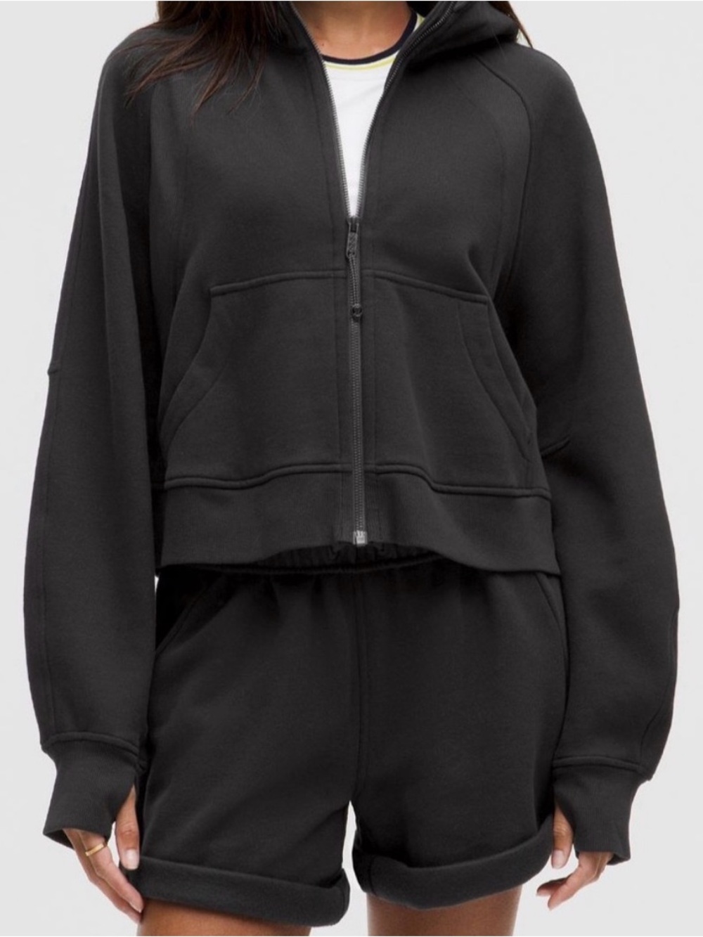 Lululemon Scuba Oversized Full-Zip Hoodie Black XS/S